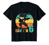 Youth 6 Year Old Girls Boys 6th Birthday Ninja Ninjas T-Shirt