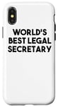 Coque pour iPhone X/XS Secrétaire juridique Funny - World's Best Legal Secretary