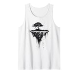 Surreal Floating Island Shirt - Dark Forest and Tree Art Tank Top