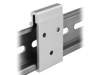 DELOCK – Aluminium Mounting Clip for DIN Rail (3 mounting holes) (65991)