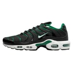 Nike Men's Air Max Plus Sneaker, Black White Malachite Gum Light Brown, 6 UK