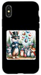 Coque pour iPhone X/XS Lapin de Pâques exécutant un spectacle magique pour animaux de la forêt