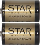 Star Trading - Batteri 2-p D 1,5V Power Alkaline - Tillbehör - Guld