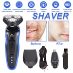 Shavers Electric Razor Wet/Dry Rechargeable Rotary Cordless USB Charging For Men