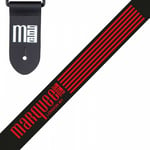 The Marquee Club Guitar Strap in Jazz Designs |  Classic Red Stripe