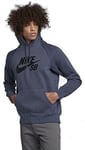 Nike Sb Icon Men's Hooded Sweatshirt, mens, Hooded sweatshirt, 846886, blue (Thunder Blue/Black), XL