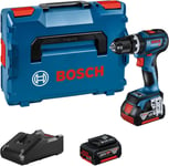 18V System Perceuse-Visseuse À Percussion Sans-Fil Gsb 18V-90 C (Avec 2 Batteries 4,0 Ah,Chargeur Gal 18V-40,Dans L-Boxx) 06019K6103,Bleu