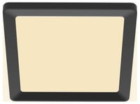 Philips LED SceneSwitch plafonnier (12 W), rectangulaire (30x30 cm), avec lumière blanc chaud, dimmable, noir