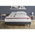 Vitalit - Ensemble matelas sommier vital relax 160 x 200 cm 2 oreillers et couette - Couleur : Gris - Gris