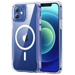 ESR Coque Magnétique pour iPhone 12 et iPhone 12 Pro, Compatible avec MagSafe, Hybrid Coque pour iPhone 12/12 Pro avec HaloLock, Dos Rayure Résistible, Cadre Solide et Agrippant, Transparent