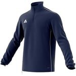 adidas Garçon Core 18 Sweat, Bleu Foncé/Blanc, S-L EU