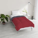 Italian Bed Linen Couette d'hiver Bicolore Sogni e Capricci, Bordeaux/Gris Foncé, 200x200cm