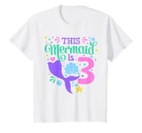 Youth This Mermaid is 3 Three Years Old 3rd Birthday T-Shirt