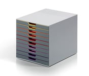 Durable VARICOLOR Desktop Organiser 10 Drawer Colour Coded Modular Storage | A4+