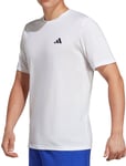 adidas Train Essentials Comfort Mens Training Top White Short Sleeve Gym T-Shirt