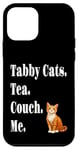 Coque pour iPhone 12 mini Canapé à thé amusant avec chats tigrés Orange