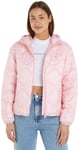 Tommy Hilfiger Women's Tjw Quilted Tape Hood Puffer Ext Dw0dw17242 Padded Jackets, Pink (Ballet Pink), M