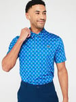 Lacoste Golf All over Print Polo Shirt - Blue, Blue, Size L, Men