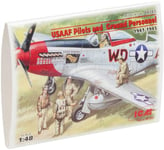 ICM Models Kit de Construction Pilotes de l’US Air Force et Personnel au Sol de 1941–1945