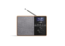 Philips Audio R5505/10 Bluetooth Radio (Wooden Housing, DAB+/FM Radio, 3-Inch Br