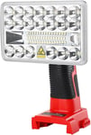 Lampe de travail LED sans fil 18V Portable d'extérieur avec port USB Lampe de poche 18W compatible avec Milwaukee M18 18V la batterie au lithium 48-11-1828,48-11-1840 (sans batterie)