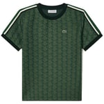 T-shirt Lacoste  T-SHIRT  FEMME MONOGRAMME SLIM FIT EN JACQUARD VERT