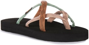 Teva 6840-KSC Olowahu Artful Webbing Quick Dry Vegan Womens Sandal Sand UK 3 - 8