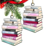 Christmas Ornament Acrylic Album Books Christmas Tree Ornaments