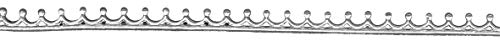 Rayher Ornements en cire «bordure couronne», argent, 2 pces., 19 cm, prêt à l’emploi, décoration de bougie, baptême, communion-3109722