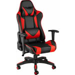 Helloshop26 - Fauteuil de bureau chaise siège sport gamer noir/rouge