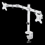 deltaco_gaming WHITE LINE WA86 Dual-monitor desk arm, 13-32"" monitors