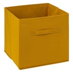 Boîte de rangement en tissu Jaune moutarde 31 x 31 x 31 cm - Five