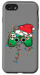 Coque pour iPhone SE (2020) / 7 / 8 Contrôleur de jeu vidéo de Noël Chapeau de Père Noël Gamer