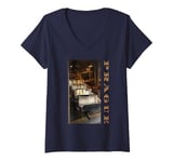 Womens Prague Czech Republic Trdelnik Photography Vacation Souvenir V-Neck T-Shirt