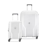 Delsey Paris Clavel Valise Rigide Extensible avec roulettes pivotantes, Blanc, Checked-Large 30 inch, Clavel Valise Rigide Extensible avec roulettes pivotantes