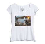 T-Shirt Femme Col Echancré Fallout 4 Vaisseau Jeux Video Apocalypse Survival