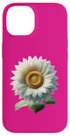 Coque pour iPhone 14 Tournesol blanc