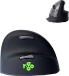 R-Go He Souris Ergonomique Sans Fil,Bluetooth 5.0,Clic Silencieuse,Avec Indicateur De Pause,Anti-Tendinite,Souris Verticale Rechargeable,2400 Dpi Réglable Et 5 Boutons,Noir