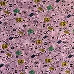 Printed Jersey Knit Stretch Fabric Material - Trolls Punk Party Pink, 1Mtr 100cm x 150cm