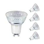 Ampoule GU10 LED, 2.4w équivalent à 35W Halogène, 2700K Blanc Chaud 230 Lm, Linkind Ampoules Spot LED GU10 en Verre, 36° Angle de faisceau étroit, Lot de 5