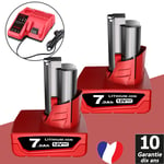 Nouveau pour batterie/chargeur Milwaukee M12 XC 8.0Ah Lithium 12V 48-11-2460 M12