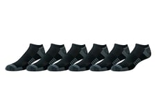 Amazon Essentials Men's Performance Cotton Cushioned Breathable Athletic No-Show Sports Socks, 6 Pairs, Black, 11-13