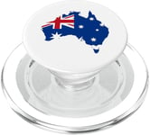 Australia Down Under Classic Australian Flag Map Gift PopSockets PopGrip for MagSafe