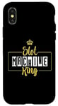 Coque pour iPhone X/XS Slot Machine King Mens Papa Grandpa Casino Jeux de hasard