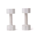 Seletti - Marble Dumbbell 3Kg - Set of 2 - Vit - Vit - Träningsredskap