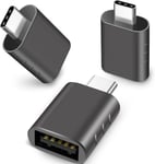 Adaptateur USB C vers USB 3.0 5Gbps OTG Lot de 3, USB C Mâle vers USB A Femelle, Adaptateur Compatible avec iPhone 15 Pro Max MacBook Pro/Air 2021 Samsung Galaxy S20(Gris).[G720]