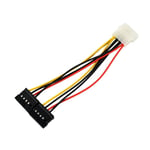 IDE/Molex 4-Pin to DUAL SATA 15-Pin Power Y Splitter Adapter Cable Wire