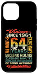 Coque pour iPhone 12 mini 64 ans et 768 mois de vie géniale Né en 1961 64e anniversaire