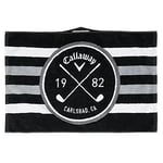Callaway Golf Callaway Golf Serviette de Golf Unisexe pour Chariot – Noir/Blanc/Anthracite – Taille Unique, 40,6 x 61 cm