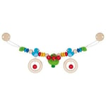 Wooden Baby Pram Chain Colourful Childrens Wood Clip On Accessory - Bird